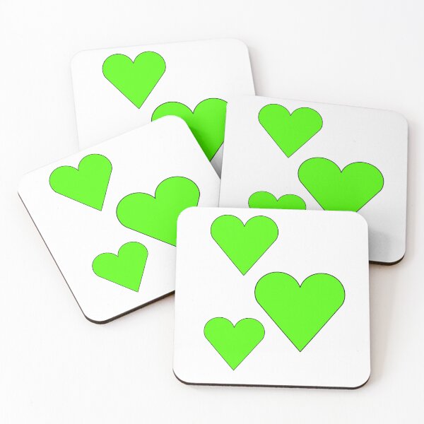 Item preview, CUTE LIME LOVE HEARTS designed and sold by ONI-NIE.