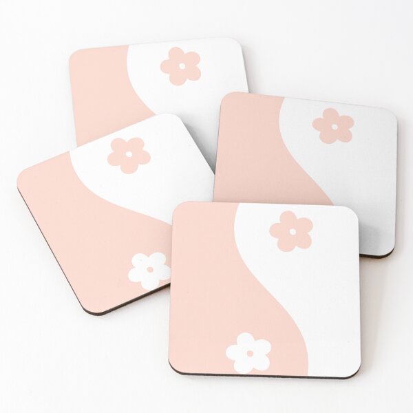 Item preview, Yin Yang Flower Light Peach and White Aesthetic designed and sold by LinDraws.