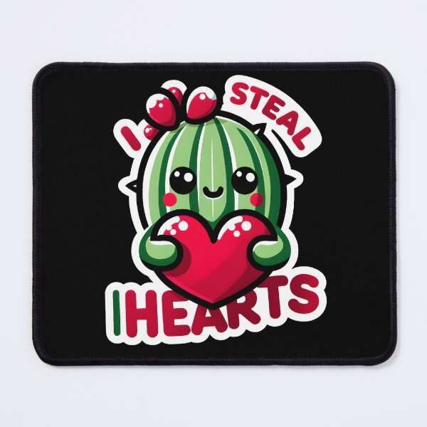 Item preview, I Steal Hearts Cute Cactus Character Design designed and sold by WickedAI.
