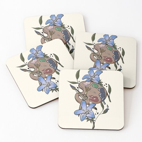 Item preview, Messy Paint Palette with Lilies by UB Draws designed and sold by UB Draws.