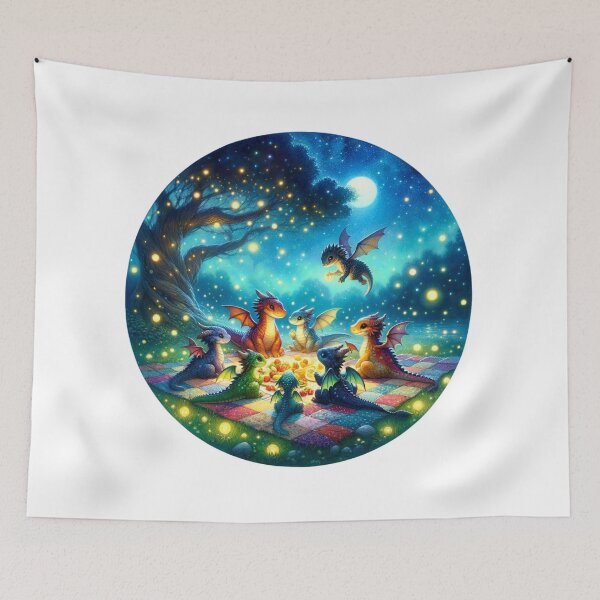 Item preview, Magical Dragon Picnic | Fantasy | Dragons | Serene designed and sold by ShopCoolStop.