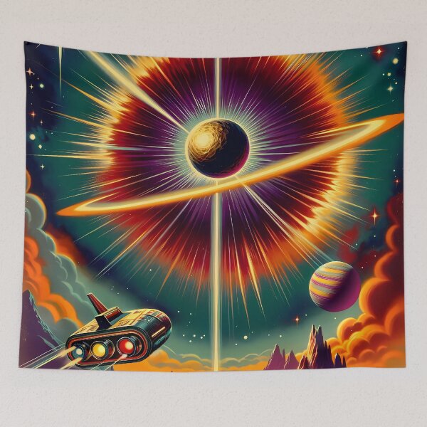 Item preview, Retro Sci Fi Book Cover Art designed and sold by LivingArtClips.