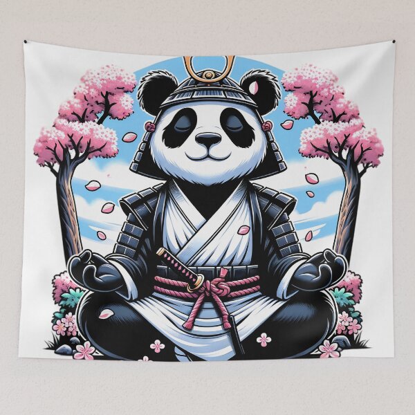 Item preview, Samurai Panda Meditating  designed and sold by VividDripCo.