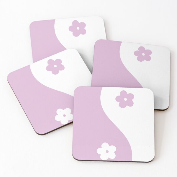 Item preview, Yin Yang Flower Lavender and White Aesthetic designed and sold by LinDraws.