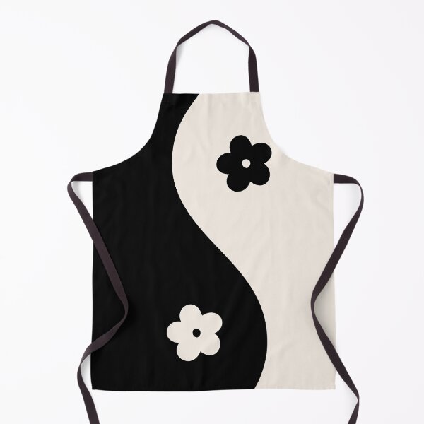 Item preview, Yin Yang Flower Black and Beige Aesthetic designed and sold by LinDraws.