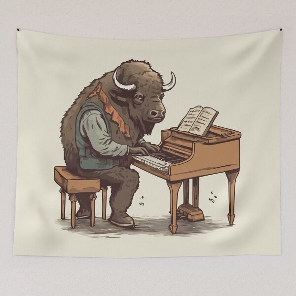 Item preview, Buffalo Playing Piano designed and sold by Amir Faysal.