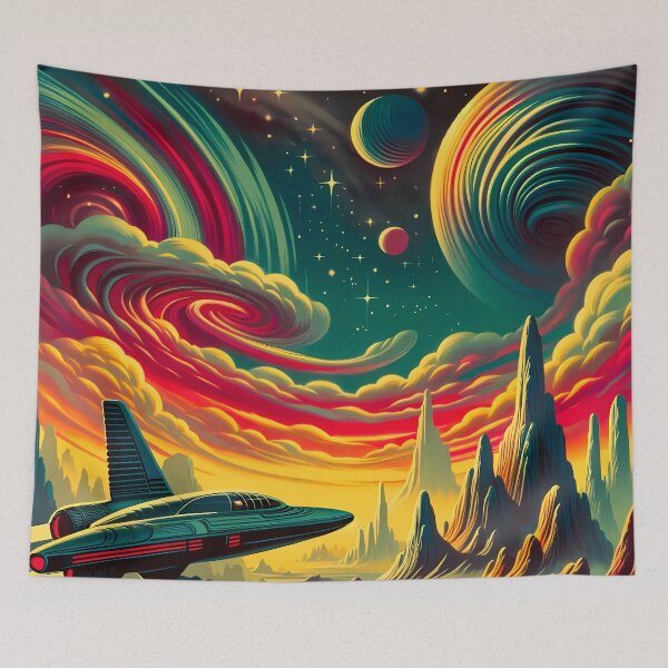 Item preview, Retro Sci Fi Book Cover Art designed and sold by LivingArtClips.