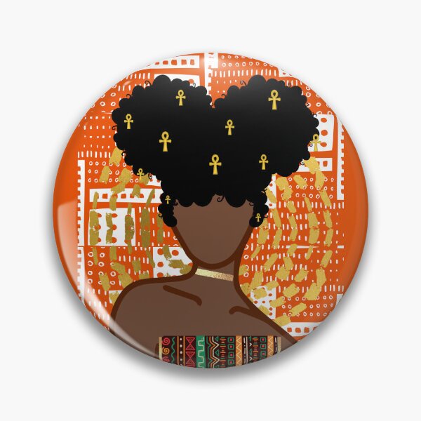 Item preview, Black Woman with Afro Puff Hair Art  designed and sold by AJdodd.