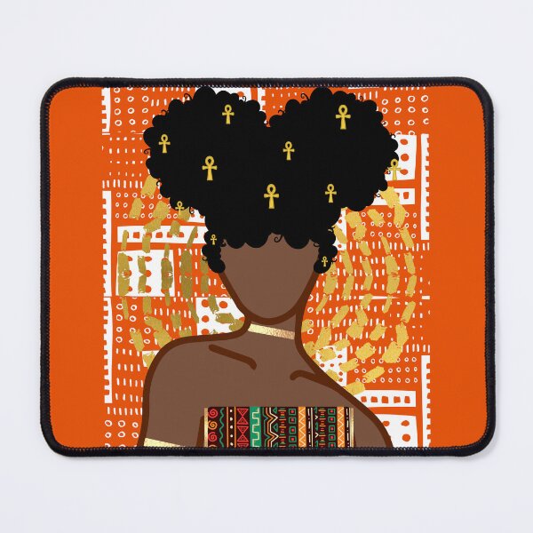 Item preview, Black Woman with Afro Puff Hair Art designed and sold by AJdodd.