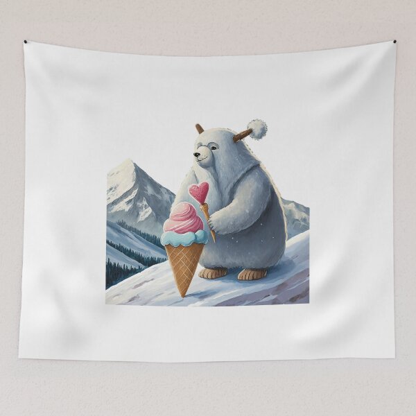 Item preview, Sweetheart Yeti Ice Cream Vendor designed and sold by omerfdln34.