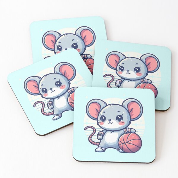 Item preview, Cute mouse with a basketball  designed and sold by Culmika.