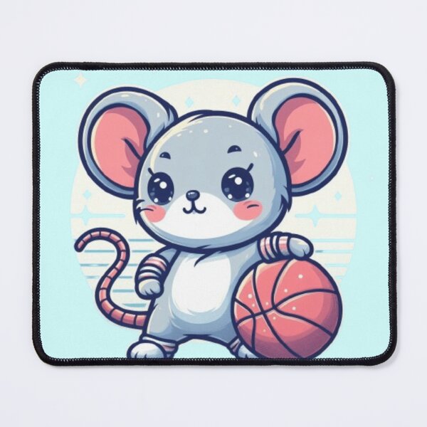 Item preview, Cute mouse with a basketball  designed and sold by Culmika.