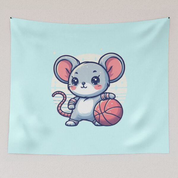 Item preview, Cute mouse with a basketball  designed and sold by Culmika.