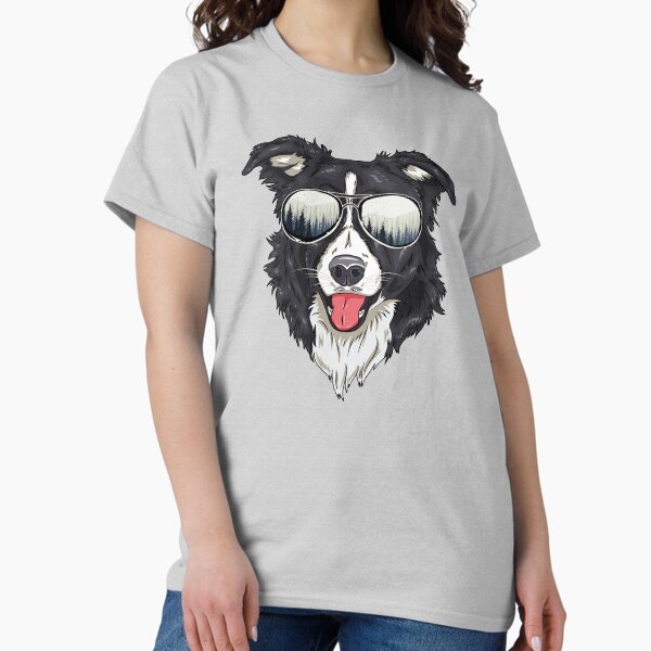 Vista previa del artículo con la obra «Divertidas gafas de sol para exteriores para Border Collie Amante de los perros Dueño de un perro», diseñado y vendido por lanynx design.