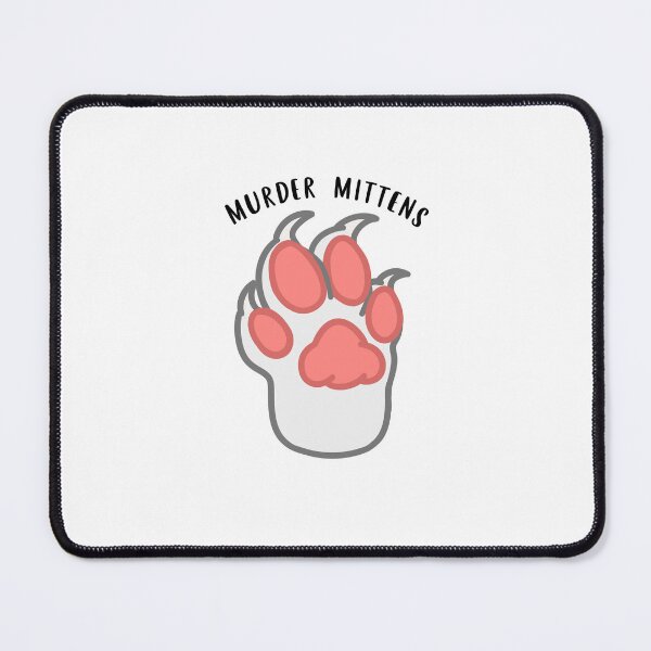 Artikelvorschau, Murder Mittens Cat Paw White entworfen und verkauft von JunoPrintsStore.