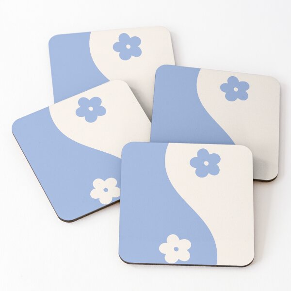 Item preview, Yin Yang Flower Blue and Beige Aesthetic designed and sold by LinDraws.