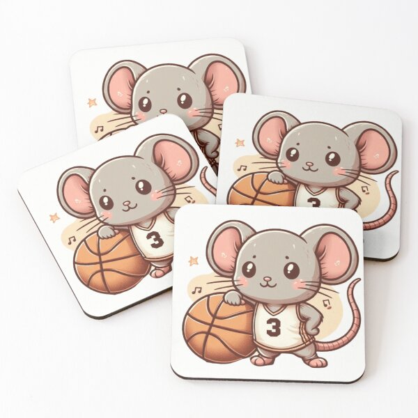 Item preview, Cute mouse with a basketball  designed and sold by Culmika.