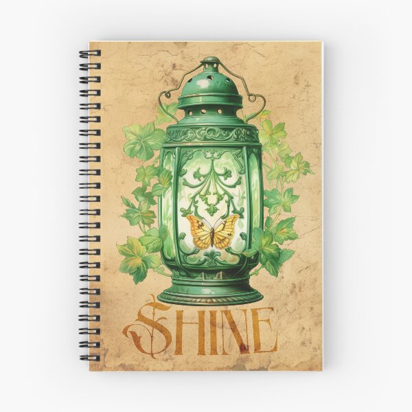 Item preview, Ancient lantern with orange butterfly in the ivy - fairycore elf house fairy core fairy tale designed and sold by Fantasy Cache.