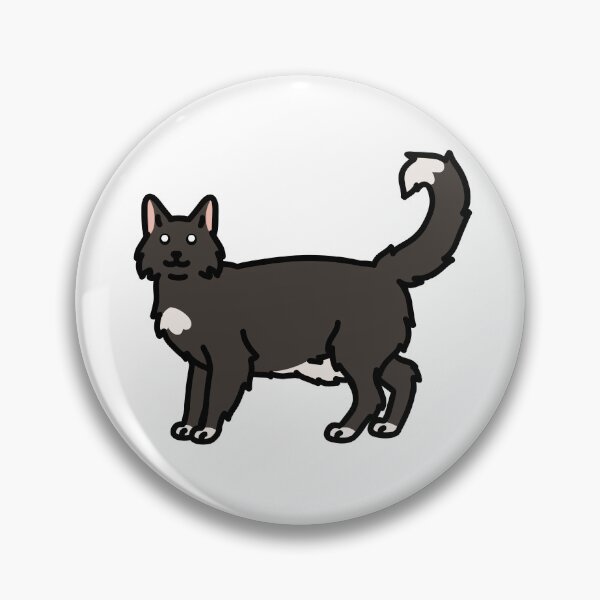 Item preview, Longhair Cat Minimal White Black White Cat designed and sold by JunoPrintsStore.