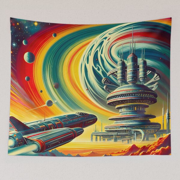 Item preview, Retro Sci Fi Book Cover Art designed and sold by LivingArtClips.