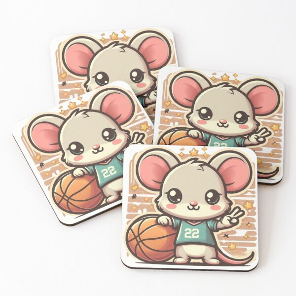 Item preview, Cute mouse with a basketball  designed and sold by Culmika.