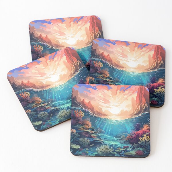Item preview, Coral Sea Sunset - Digital Art designed and sold by SnoopyTF.