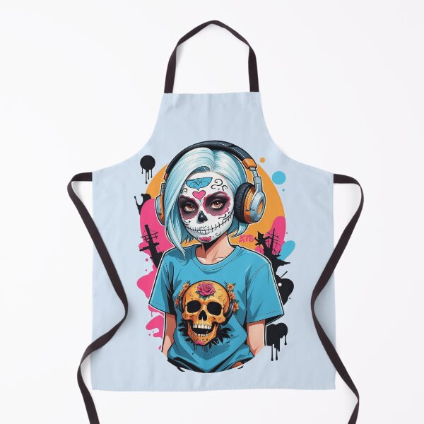 Item preview, Sugar Skull Girl with White Hair designed and sold by A78-Designs.