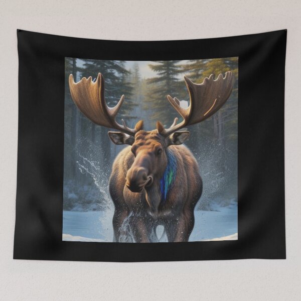 Item preview, Moose In The River designed and sold by Dryden Stewart Enterprises.