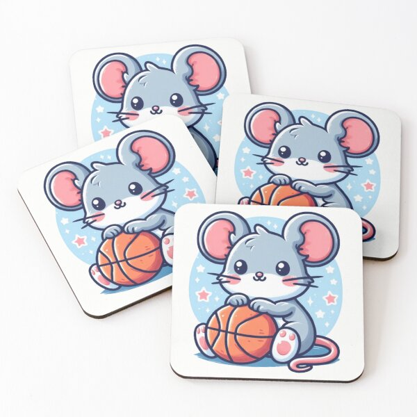 Item preview, Cute mouse with a basketball  designed and sold by Culmika.