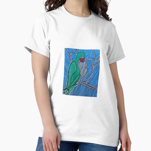 Vista previa del artículo con la obra «Colibrí verde», diseñado y vendido por Brittmoose25.