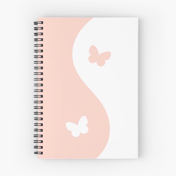 Item preview, Yin Yang Butterfly Light Peach and White Aesthetic designed and sold by LinDraws.