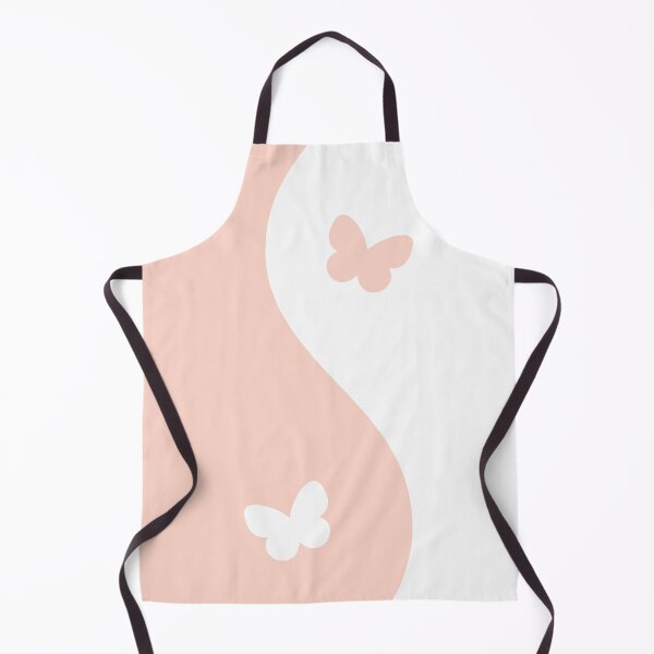 Item preview, Yin Yang Butterfly Light Peach and White Aesthetic designed and sold by LinDraws.