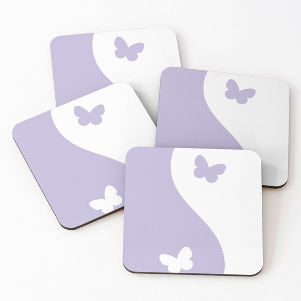 Item preview, Yin Yang Butterfly Lilac and White Aesthetic designed and sold by LinDraws.