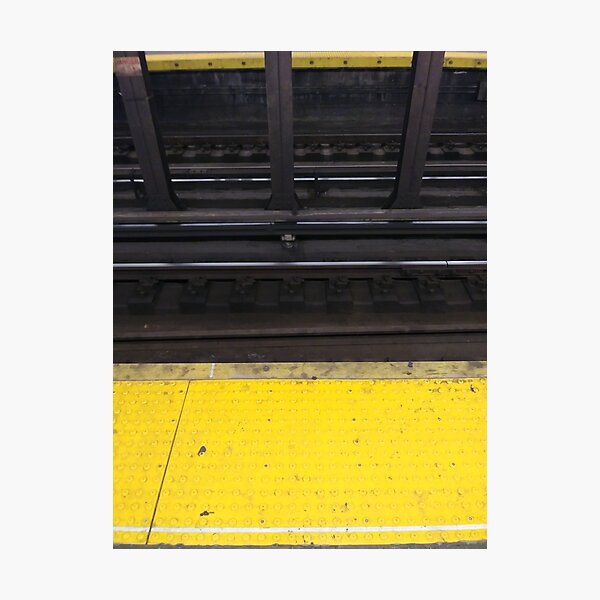 Track, Subway, rails, metals, railway, railroad, elevated, columns, pillars Photographic Print