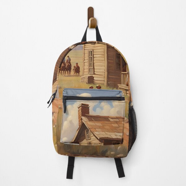 Item preview, Vintage Little House on the Prairie Oil Painting designed and sold by JM-ESTONIA.