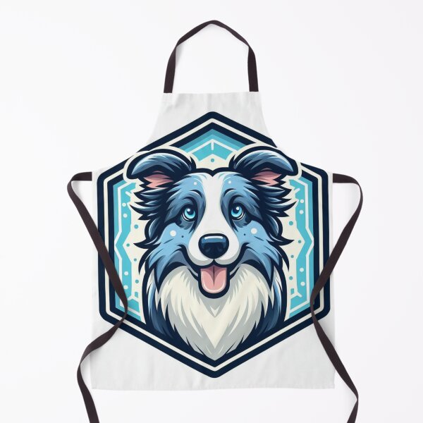 Item preview, Border Collie Blue Merle Herding Dog Cartoon Illustration Bright designed and sold by CoffeeIsATrip.