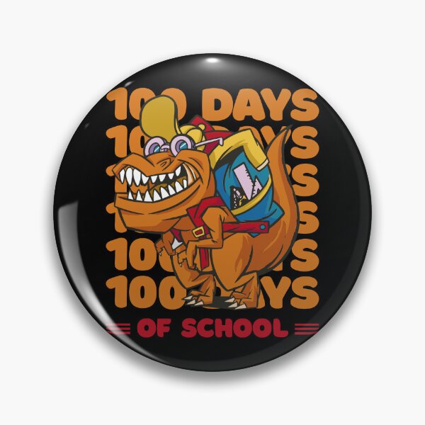 Item preview, 100 Days of school typography featuring a T-rex dino with bacpack #2 designed and sold by XYDstore.