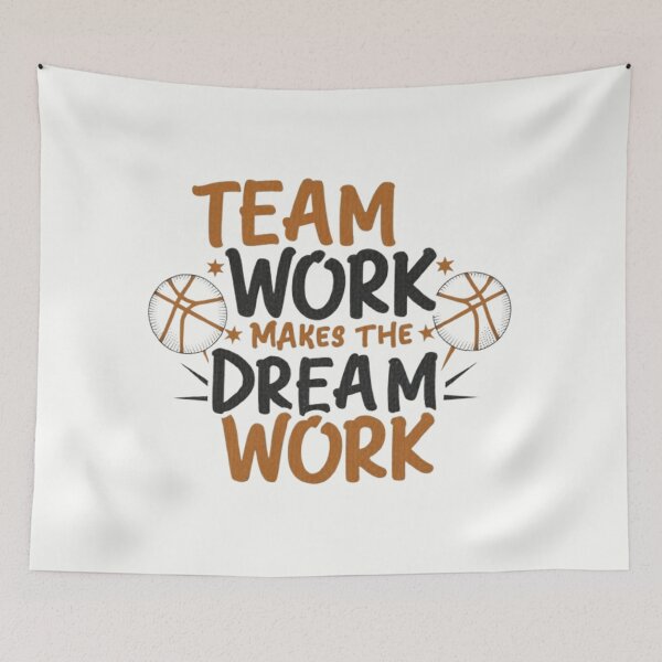 Item preview, Team work makes the dream work, basketball slogan  designed and sold by Culmika.