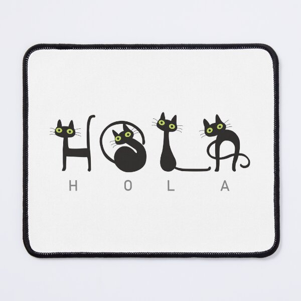 Vista previa del artículo con la obra «Hola al gato español», diseñado y vendido por FilizDesigner.