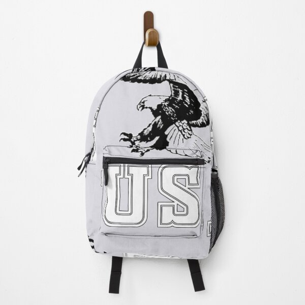 Item preview, USA with an American Bald Eagle in black and white designed and sold by AmericaFreedom.
