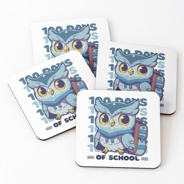 Item preview, 100 days of school typography featuring a Cute owl with a bagpack #1 designed and sold by XYDstore.