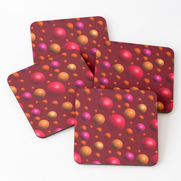 Item preview, Red Bubbles Pattern designed and sold by ImagesByCW.