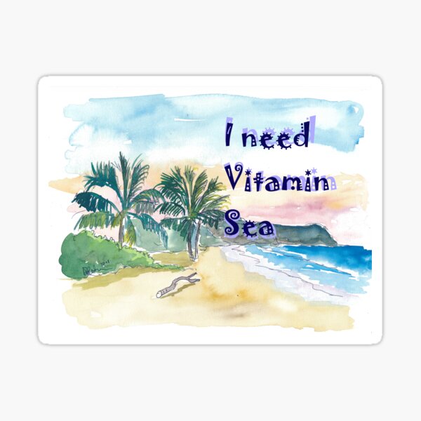 Item preview, Caribbean Beach Vibes - I need Vitamin Sea designed and sold by artshop77.