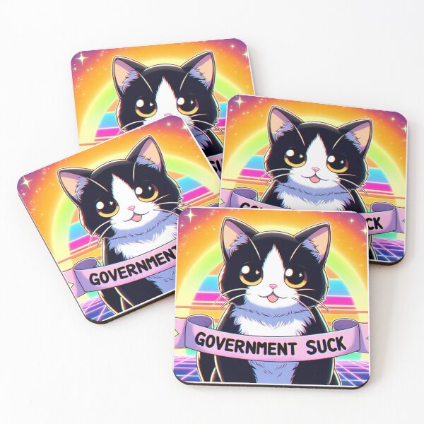 Item preview, Copie de government suck with cute cat full colors designed and sold by JonathanP514.