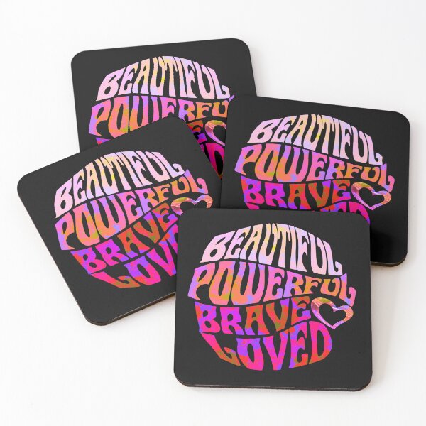 Item preview, Pop Art Beautiful Powerful Slogan designed and sold by RedPurple-Tees.