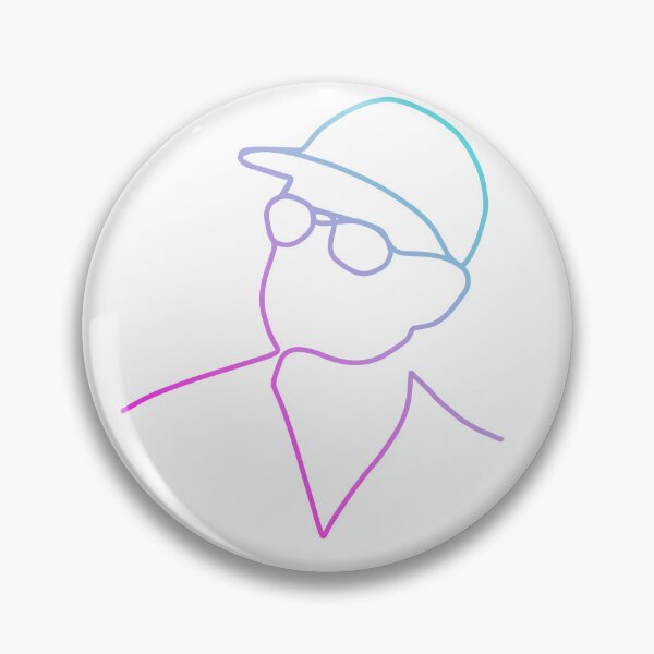 Item preview, Single Line Art Man in Baseball cap and sunglasses designed and sold by InkWellINever.