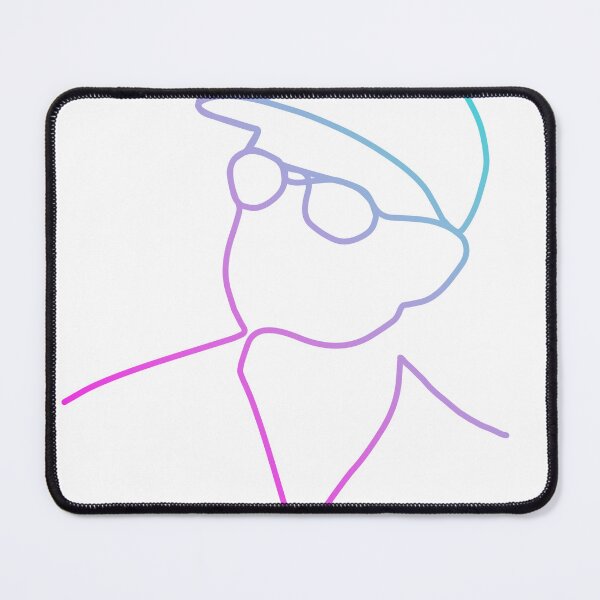 Item preview, Single Line Art Man in Baseball cap and sunglasses designed and sold by InkWellINever.