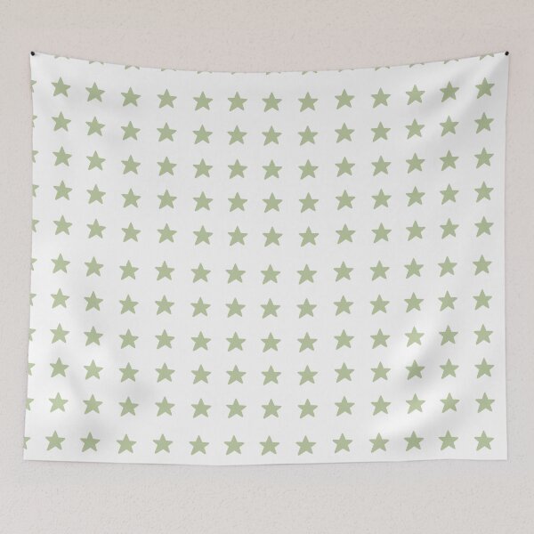 Item preview, 25 Minimalistic Sage Green Stars Set designed and sold by posterful.