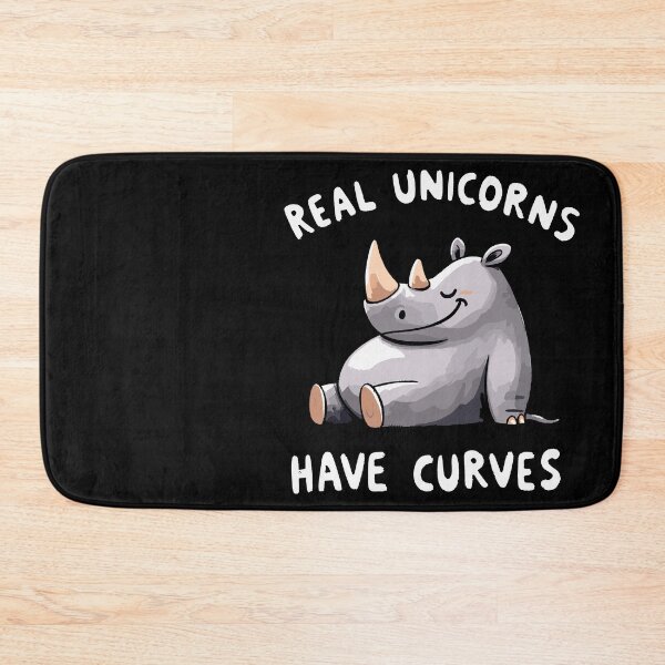 Item preview, Real Unicorns have Curves Rhinocerus designed and sold by DoodleDashShop.