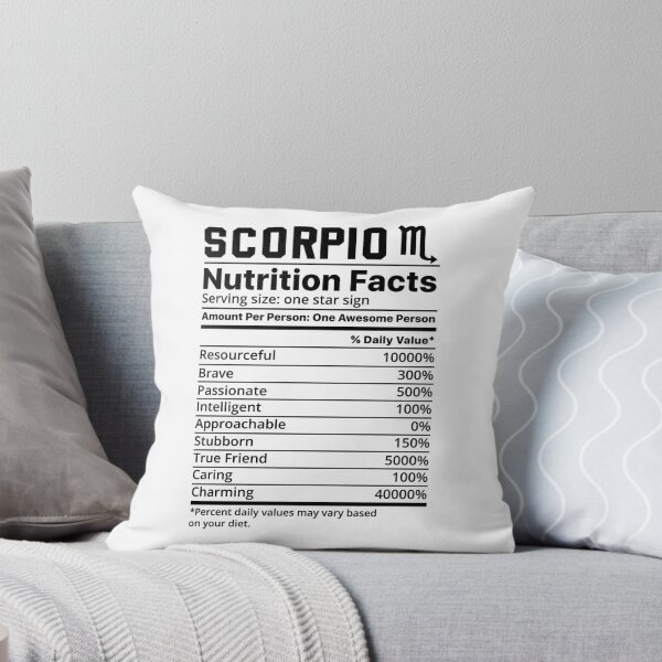 Item preview, Scorpio Nutrition Facts , Zodiac Sign , Astrology , Birthday Gift Idea, Horoscope  designed and sold by pugshowsfashion.